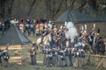 Reconstruction of battles of the Patriotic war of 1812 Russian city Maloyaroslavets.